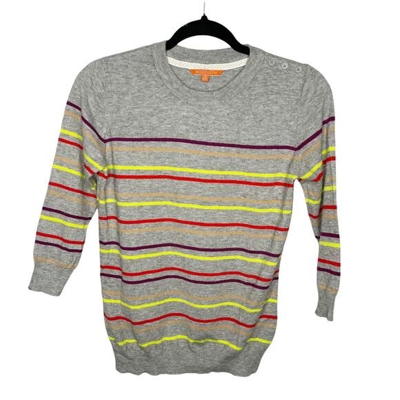 MODCLOTH / Charter School gray striped pullover / S - Picture 1 of 5